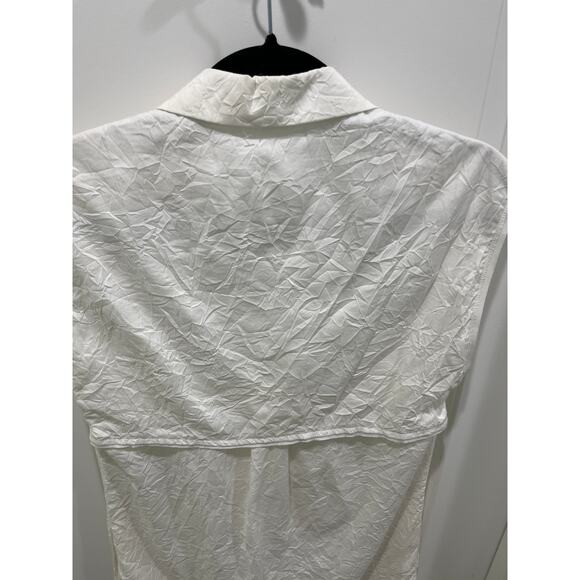 Rag And Bone White Crinkle Fabric Mini Dress SIZE 0 - Picture 7 of 10